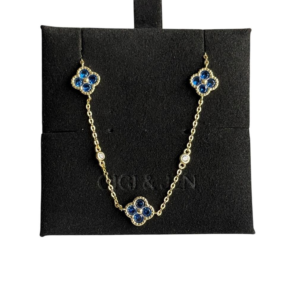 Delicate Floral Chain Bracelet 14K Gold Plated over 925 Sterling Silver